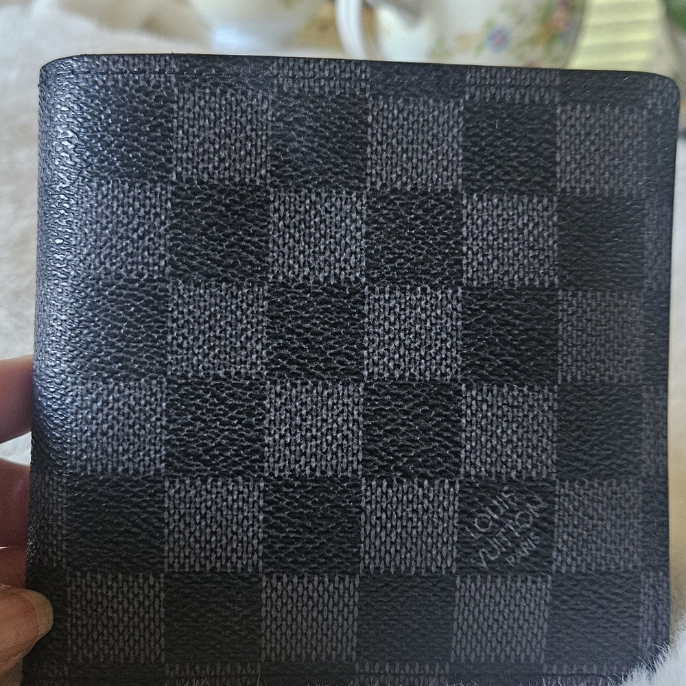 Black Checkered Card Holder